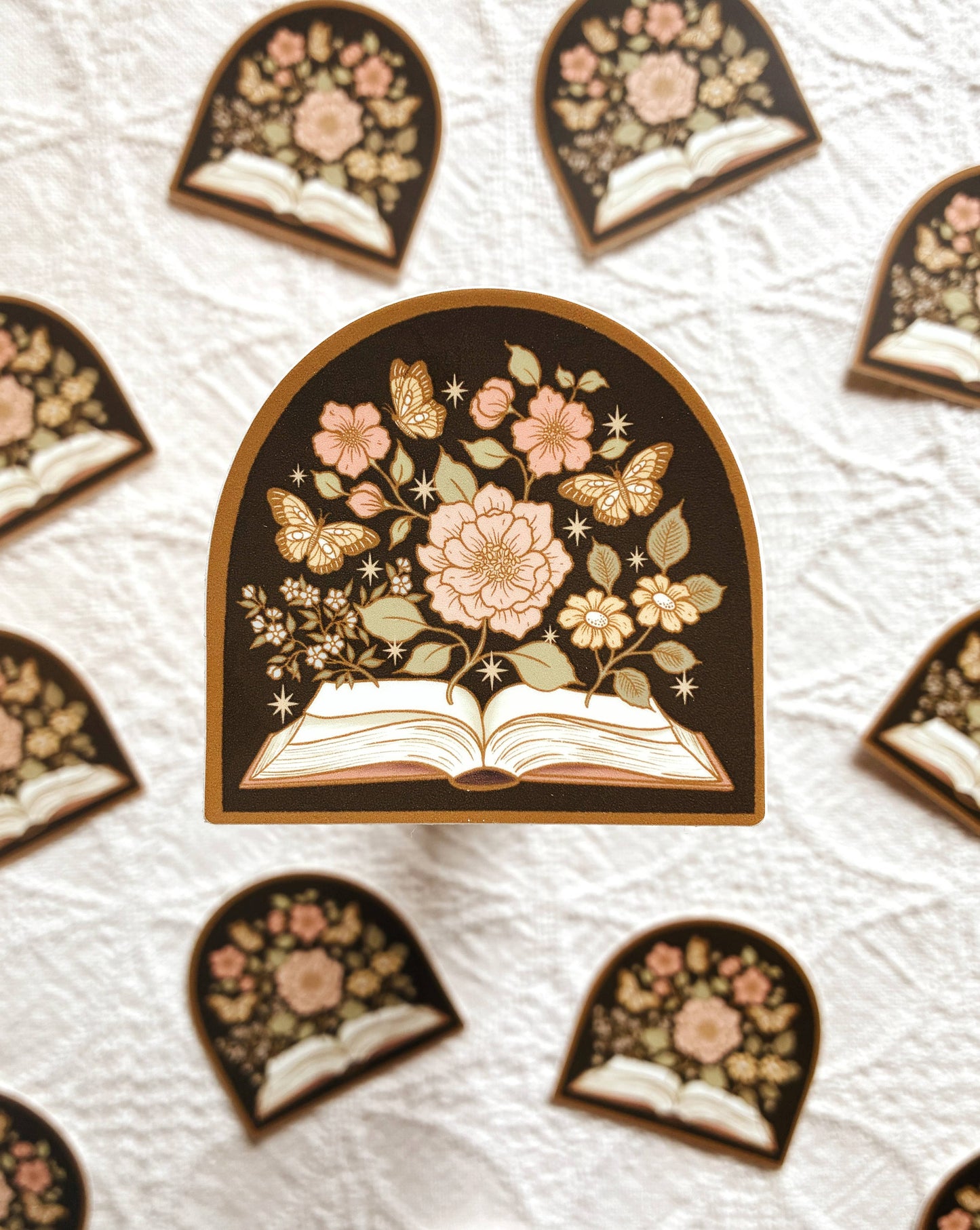 Book Lovers Magical Floral Novel Sticker