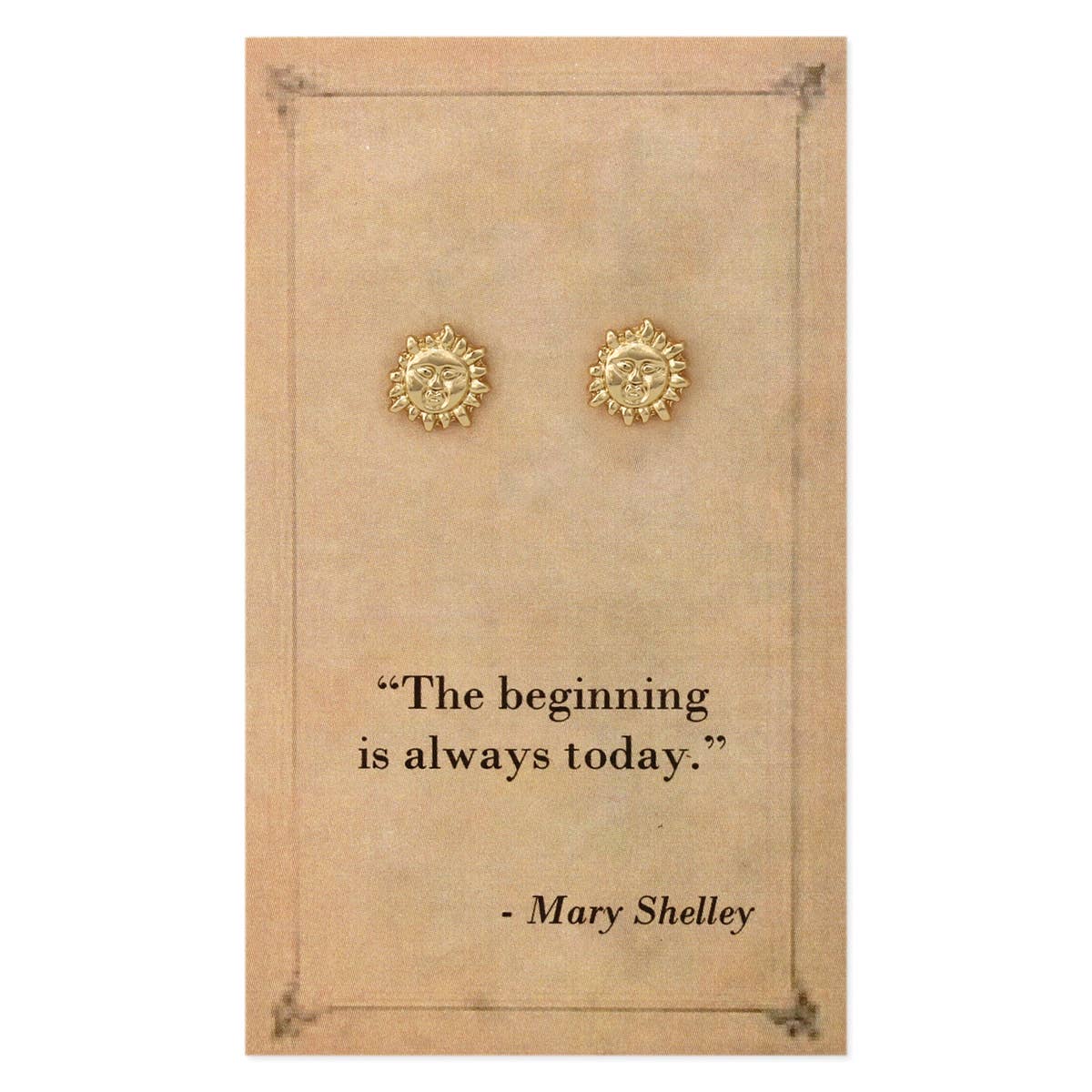 Literary Quote Sun Post Earrings