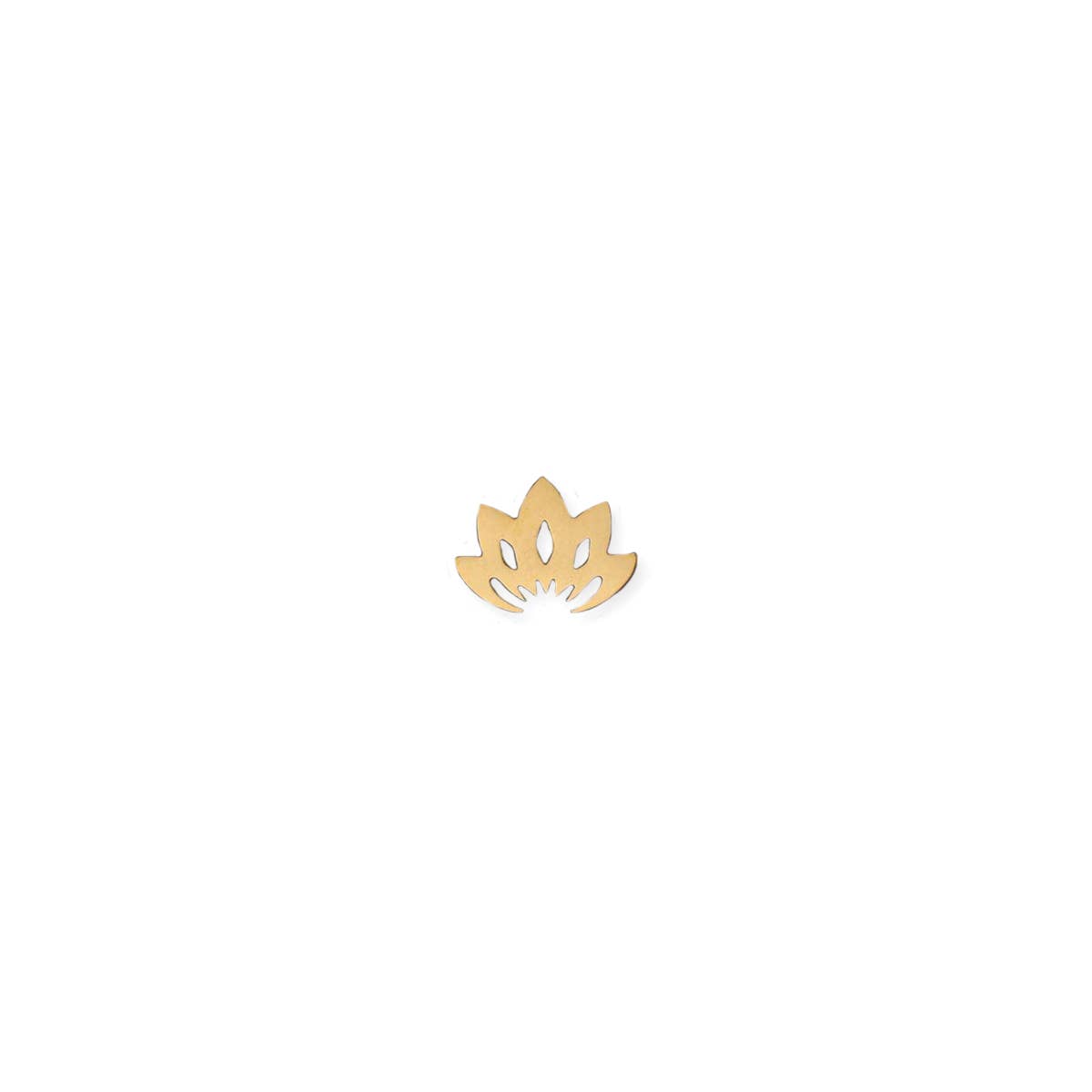 Water Lilies Fine Art Gold Post Earrings