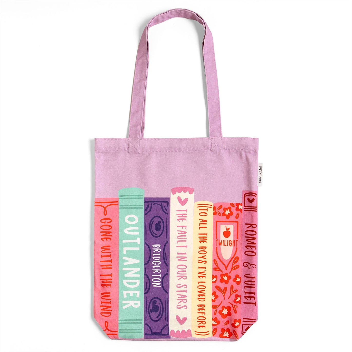 Romance Novels Book Stack Tote Bag