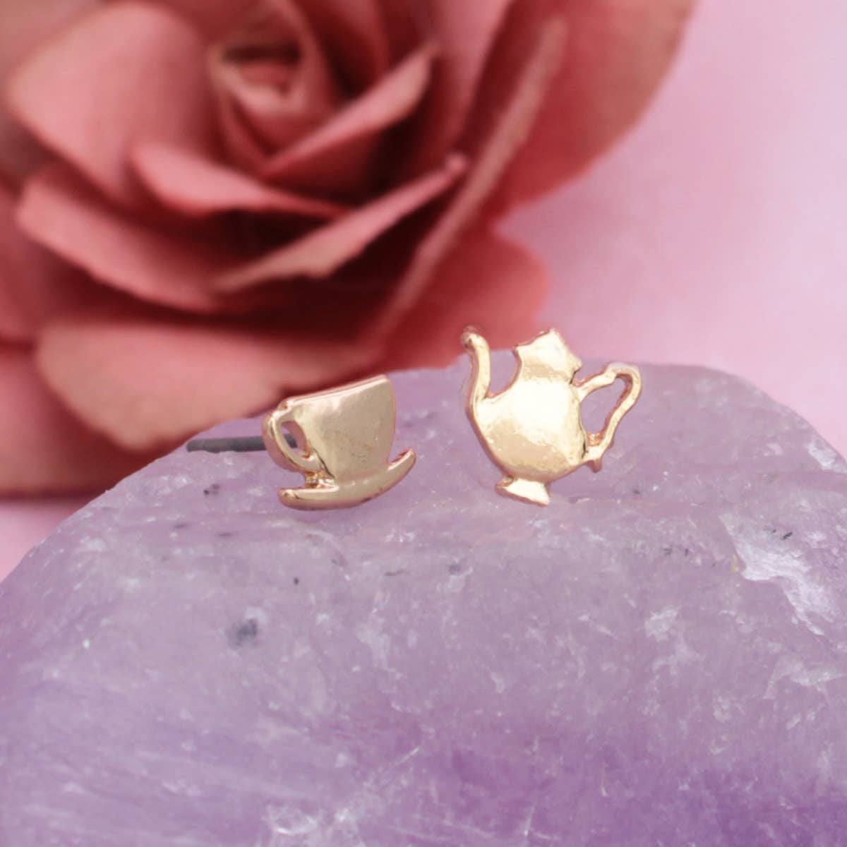 Literary Quotes Tea Post Earrings