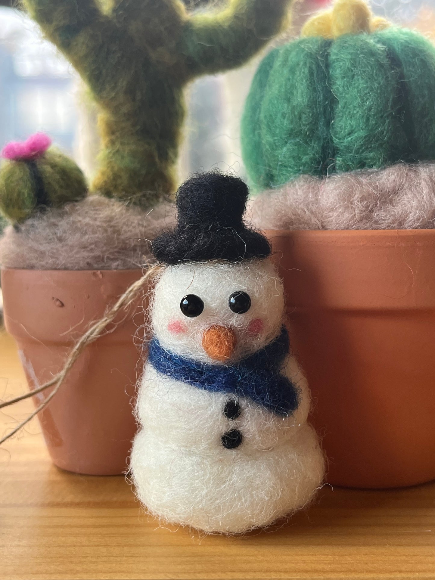 FELTING CLASS: Snowman Ornament