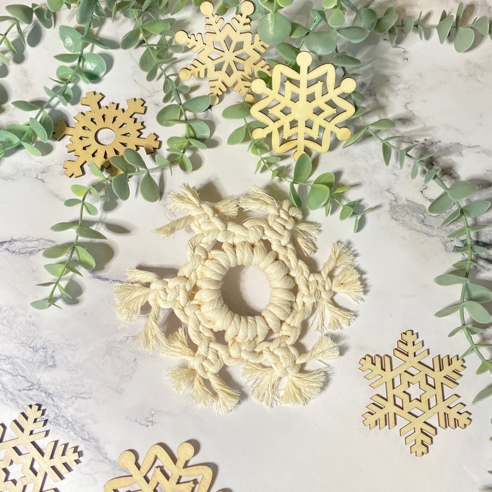 MACRAME CLASS: Ornaments: Candy Canes & Snowflakes
