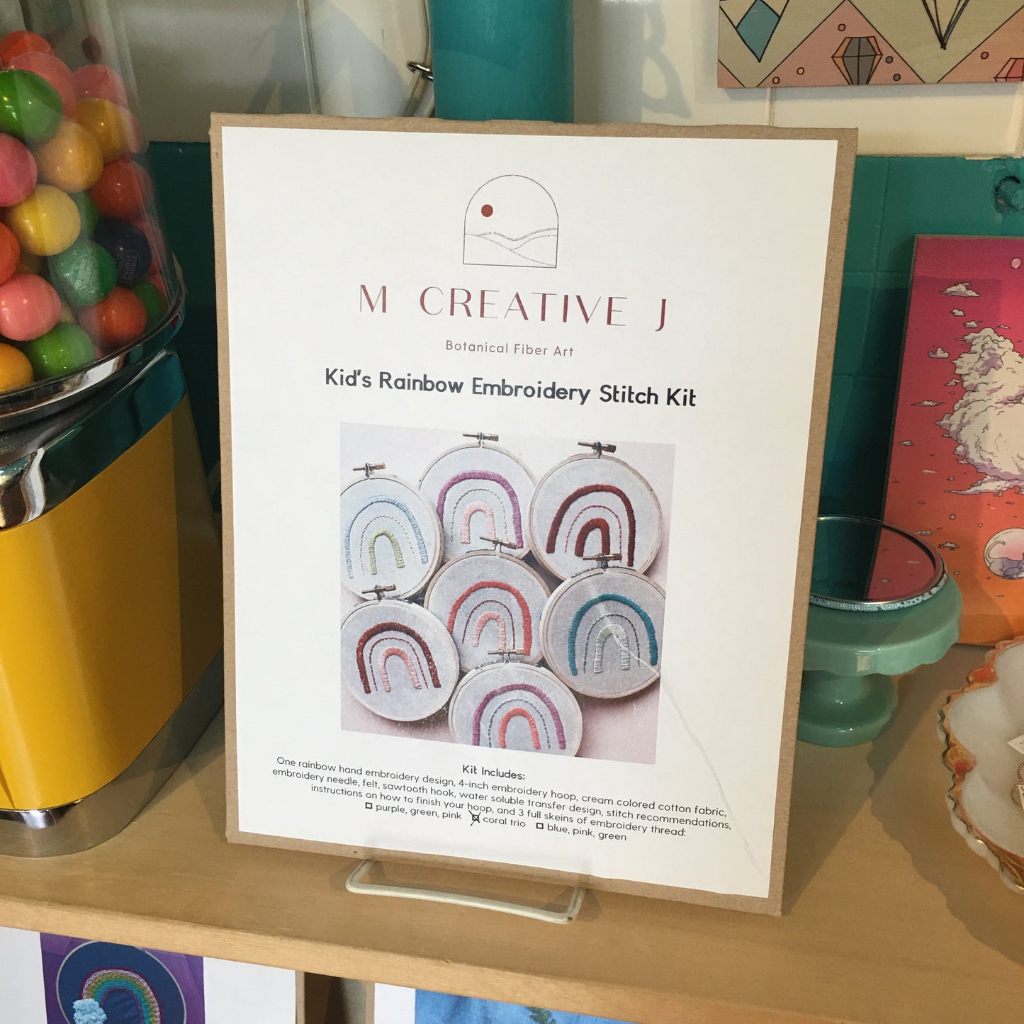 DIY Craft Kit - Embroidery - Rainbow