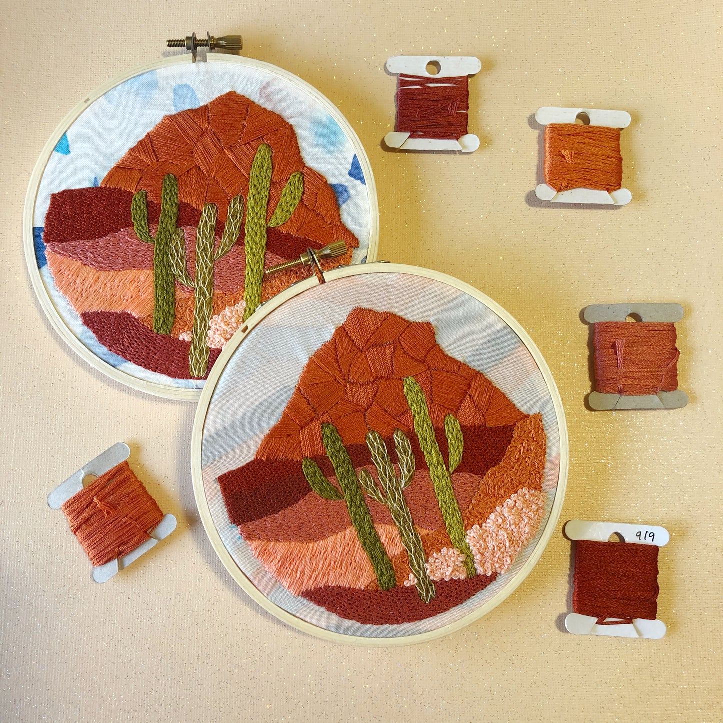 DIY Craft Kit - Embroidery - Cactus Desert