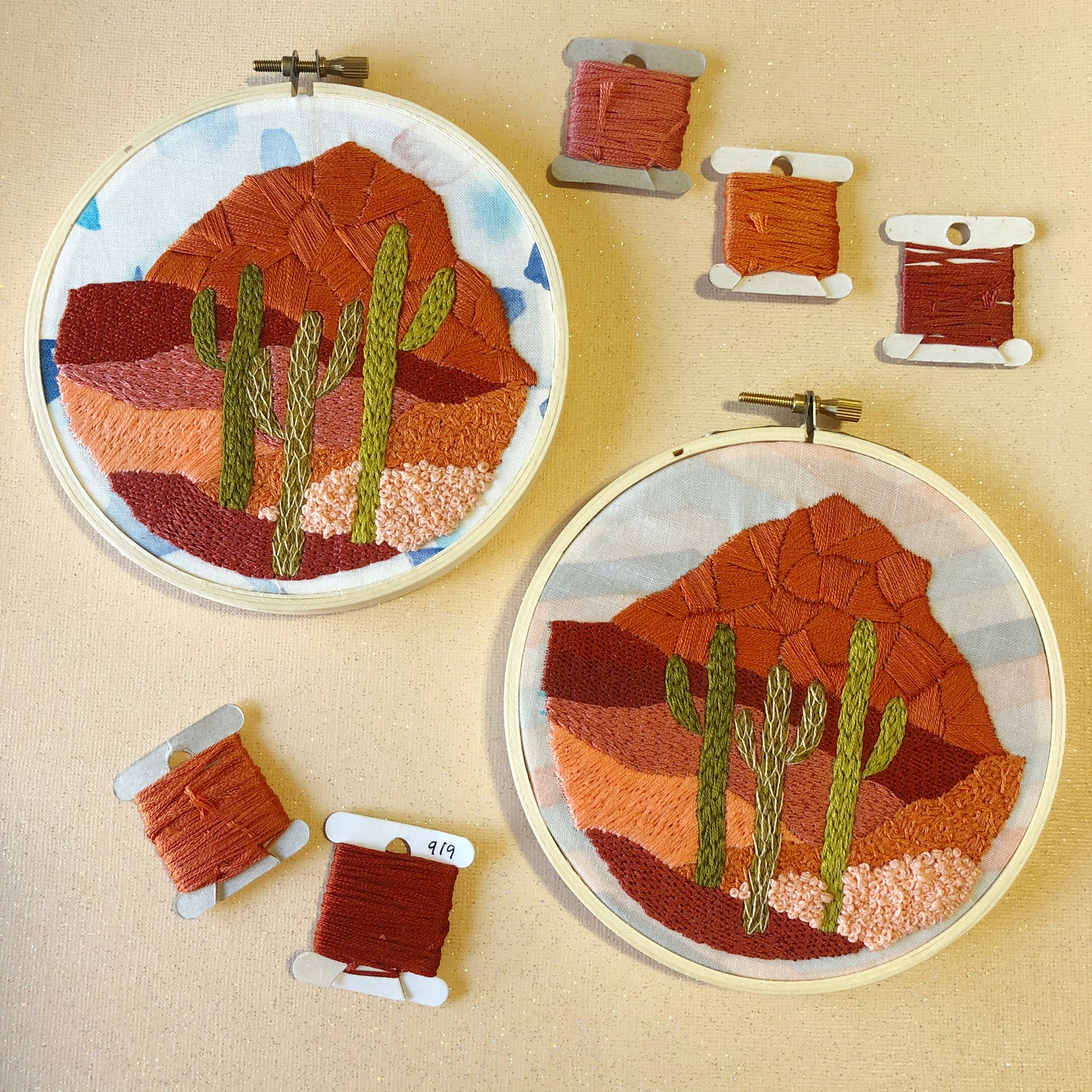 DIY Craft Kit - Embroidery - Cactus Desert