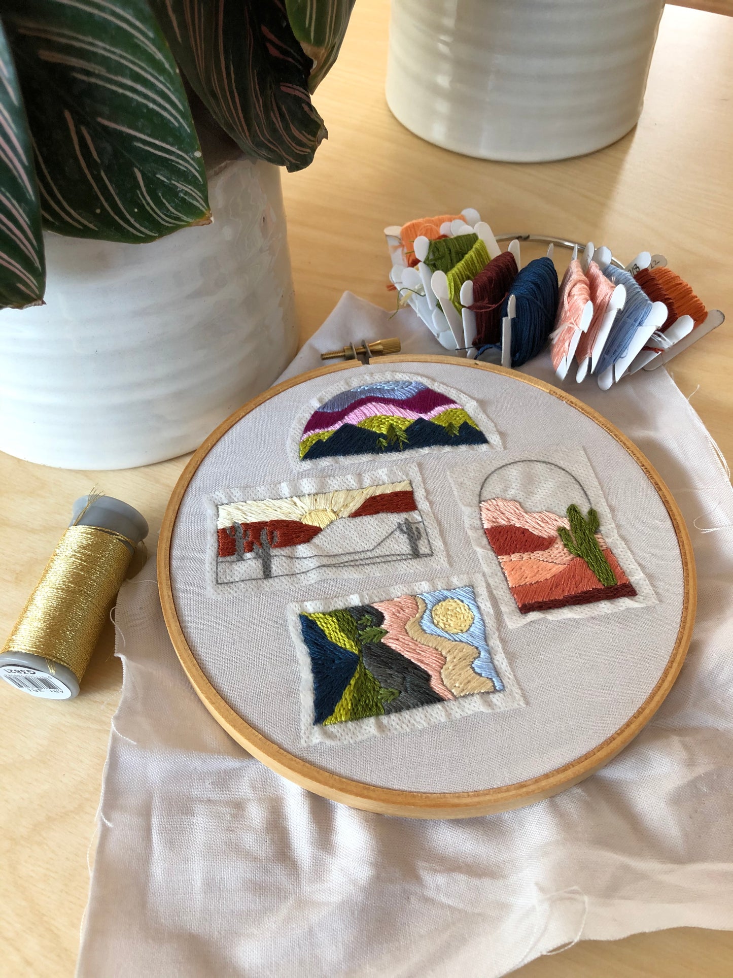 IN PERSON CLASS: Embroidered Landscape Patch
