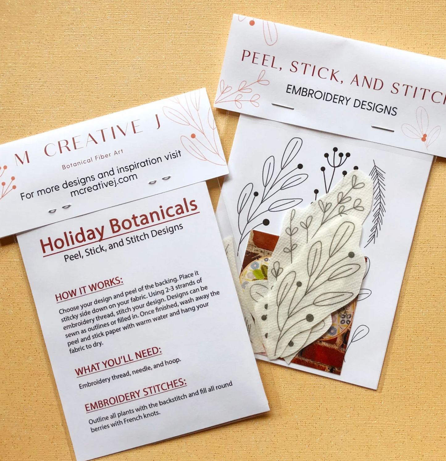 Craft Supply - Peel, Stick & Stitch: Winter Botanicals