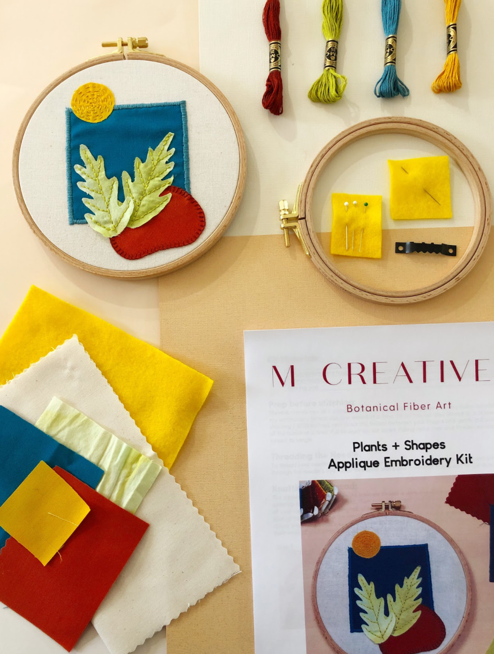 IN PERSON CLASS: Plants + Shapes: Applique and Embroidery