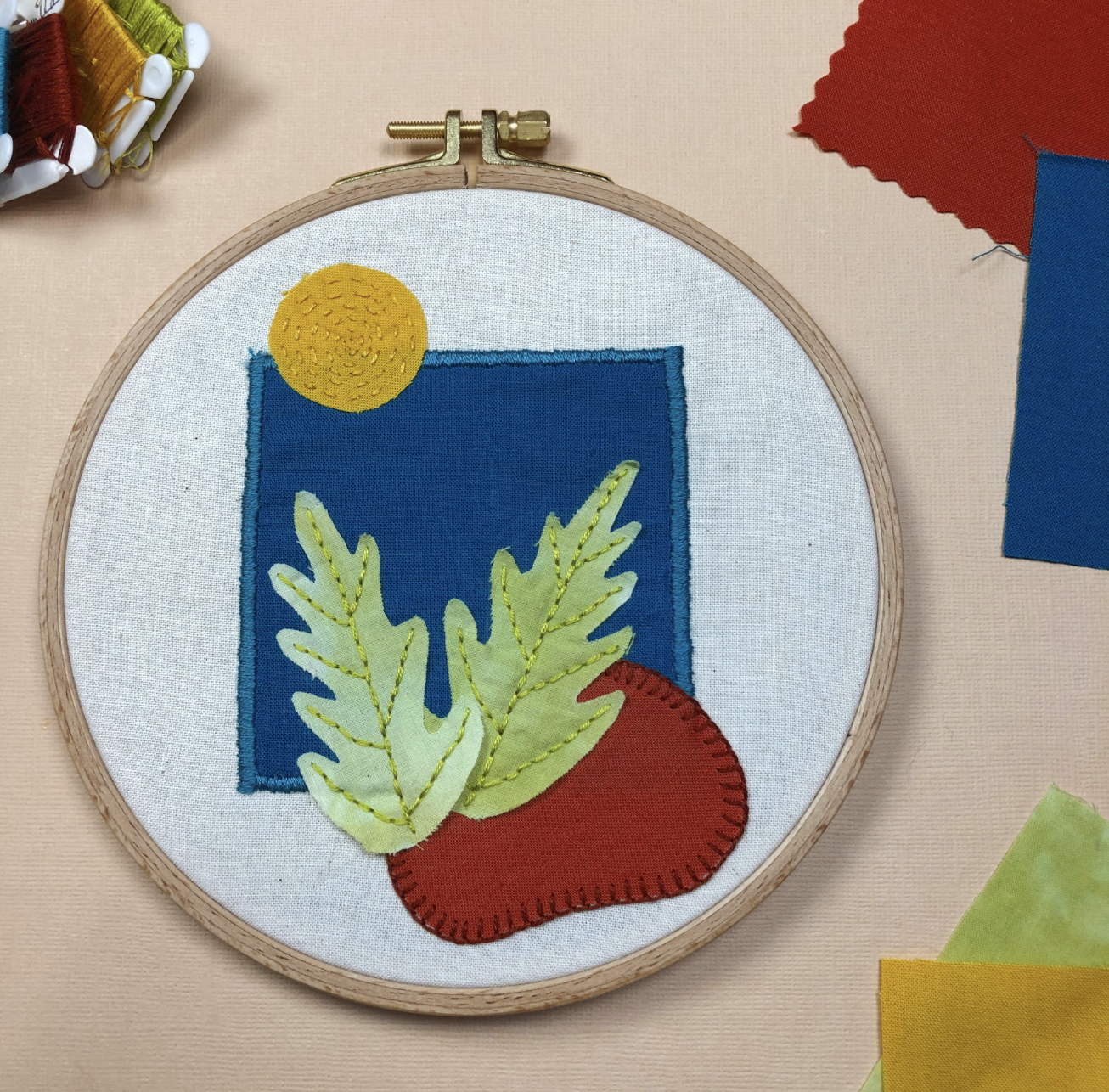 IN PERSON CLASS: Plants + Shapes: Applique and Embroidery