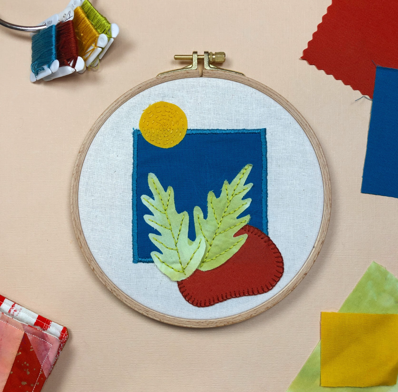 IN PERSON CLASS: Plants + Shapes: Applique and Embroidery