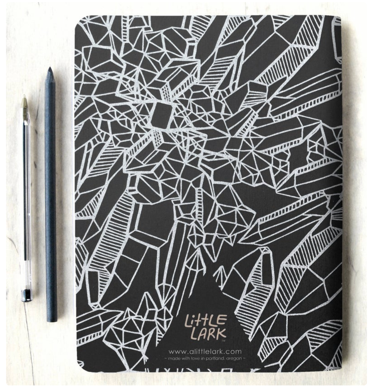 Large Journal - Silver Crystal (A Little Lark)