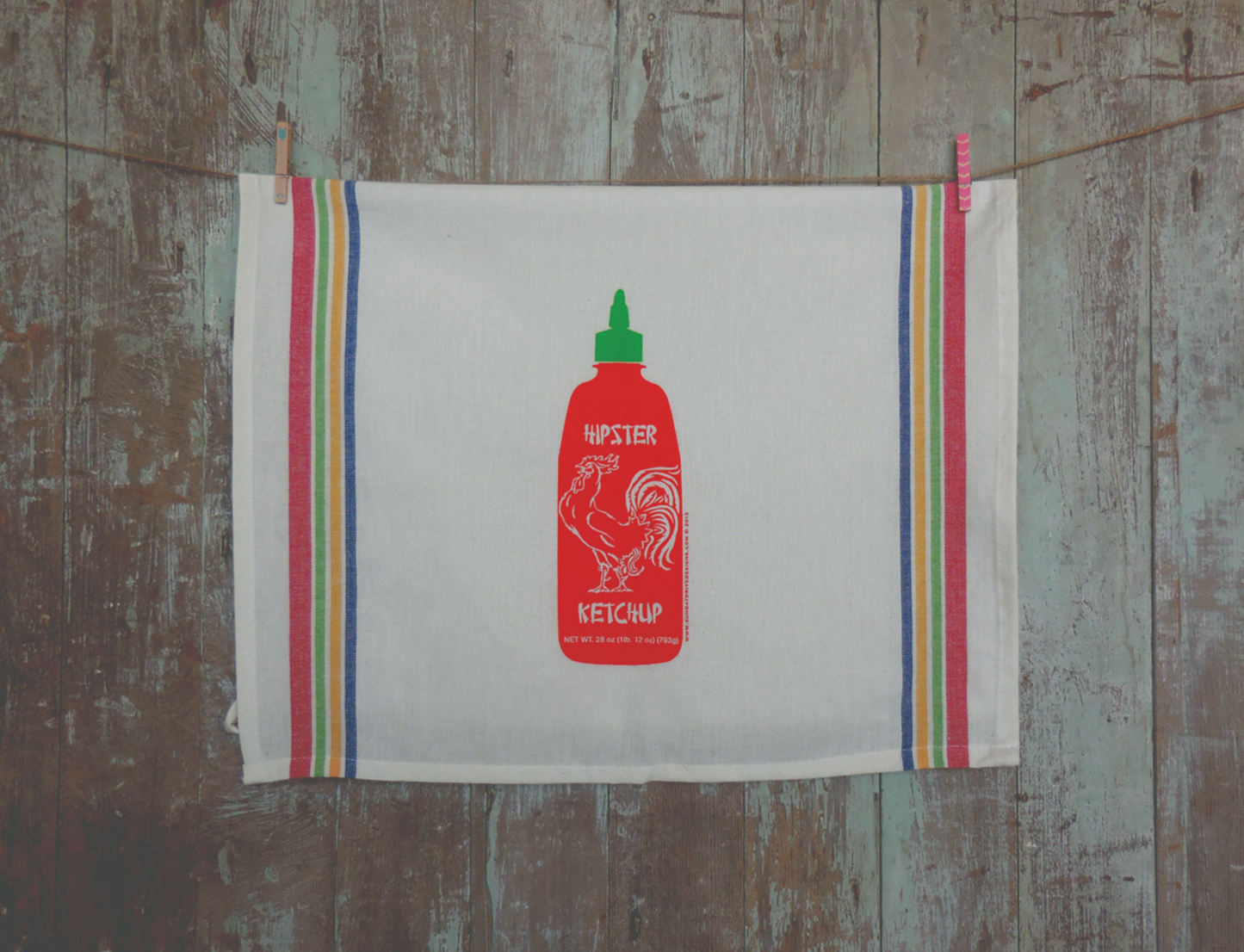 Kitchen Towel - Hipster Ketchup Sriracha