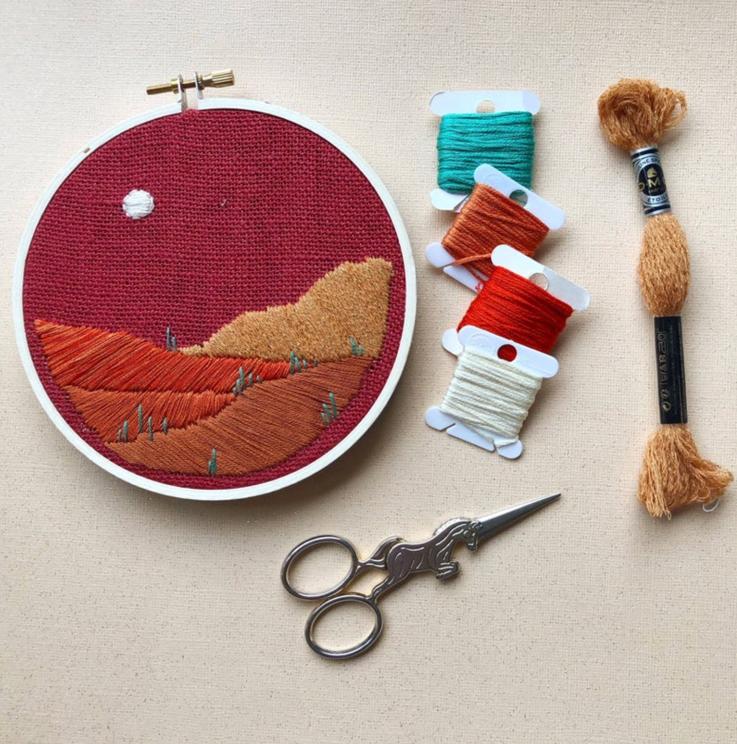 DIY Craft Kit - Embroidery - Desert Landscape Kit