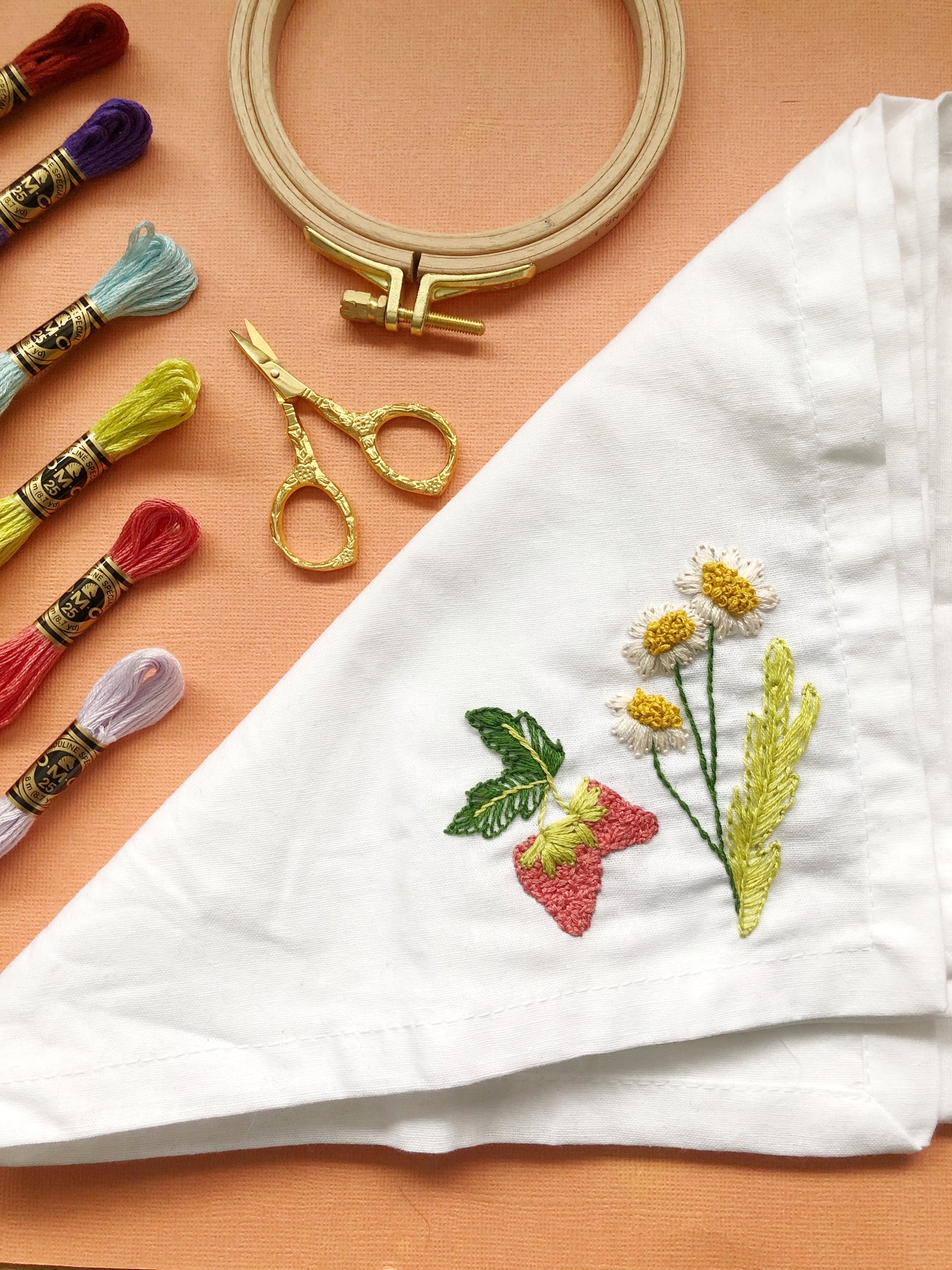 EMBROIDERY CLASS: Woodland Napkins