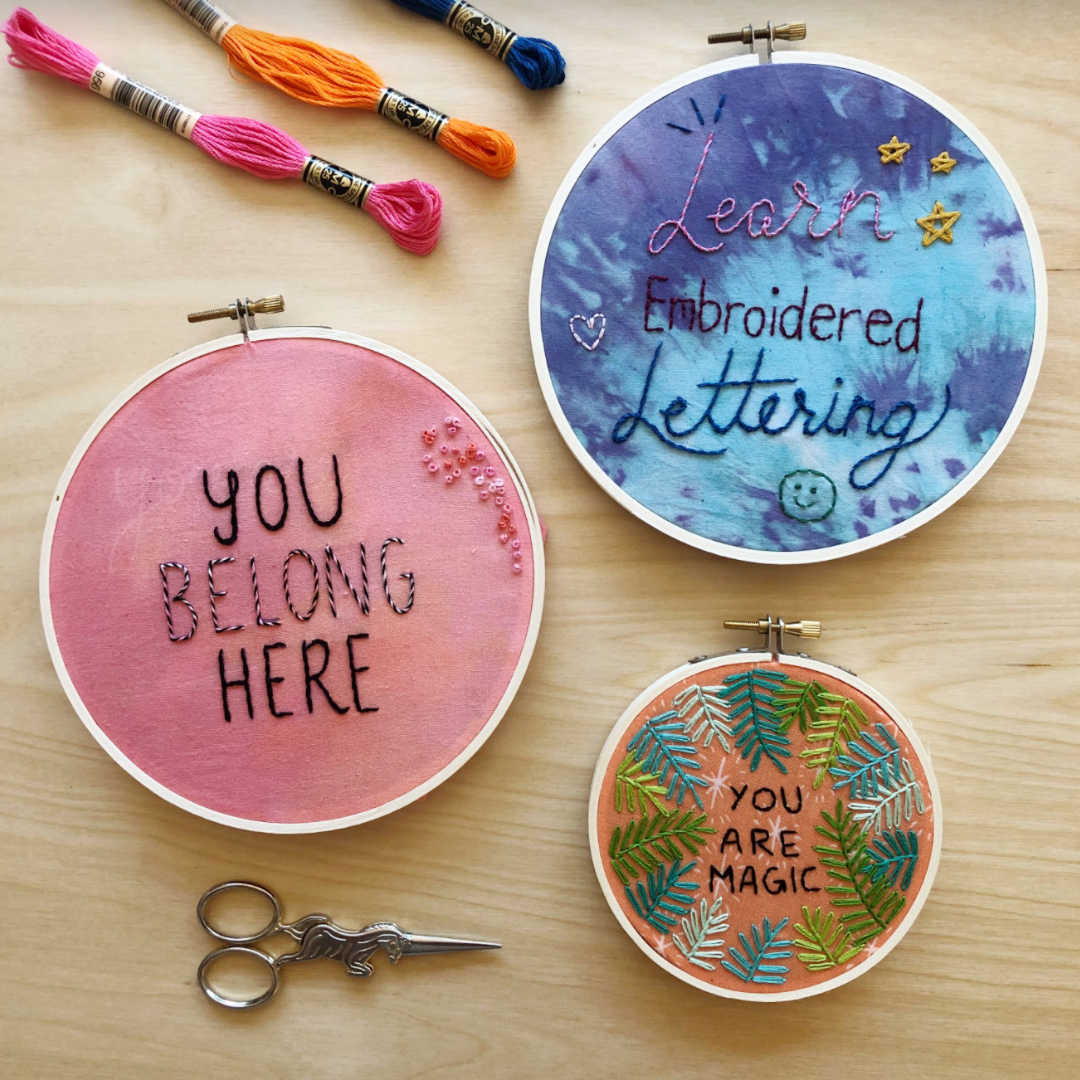 EMBROIDERY CLASS: Embroidered Lettering - Word of the Year