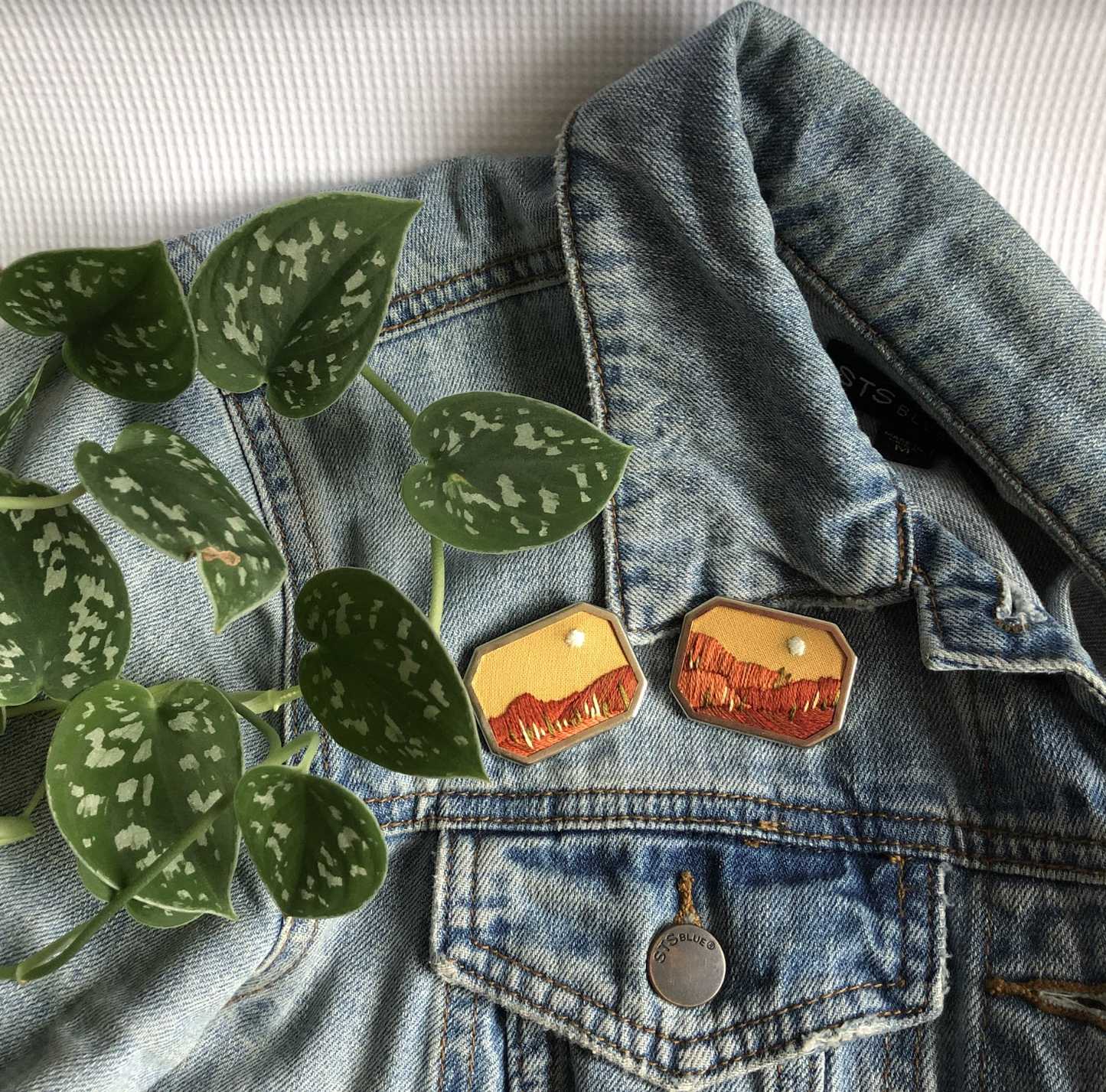 EMBROIDERY CLASS: Stitch a Desert Landscape Pin