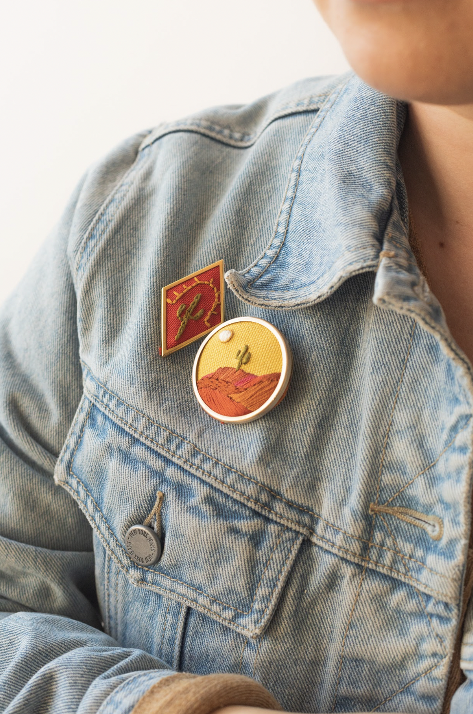 EMBROIDERY CLASS: Stitch a Desert Landscape Pin