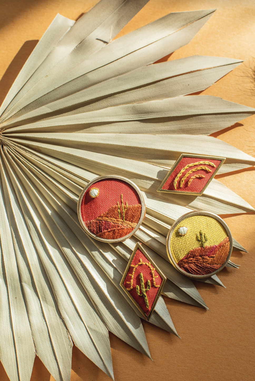 EMBROIDERY CLASS: Stitch a Desert Landscape Pin