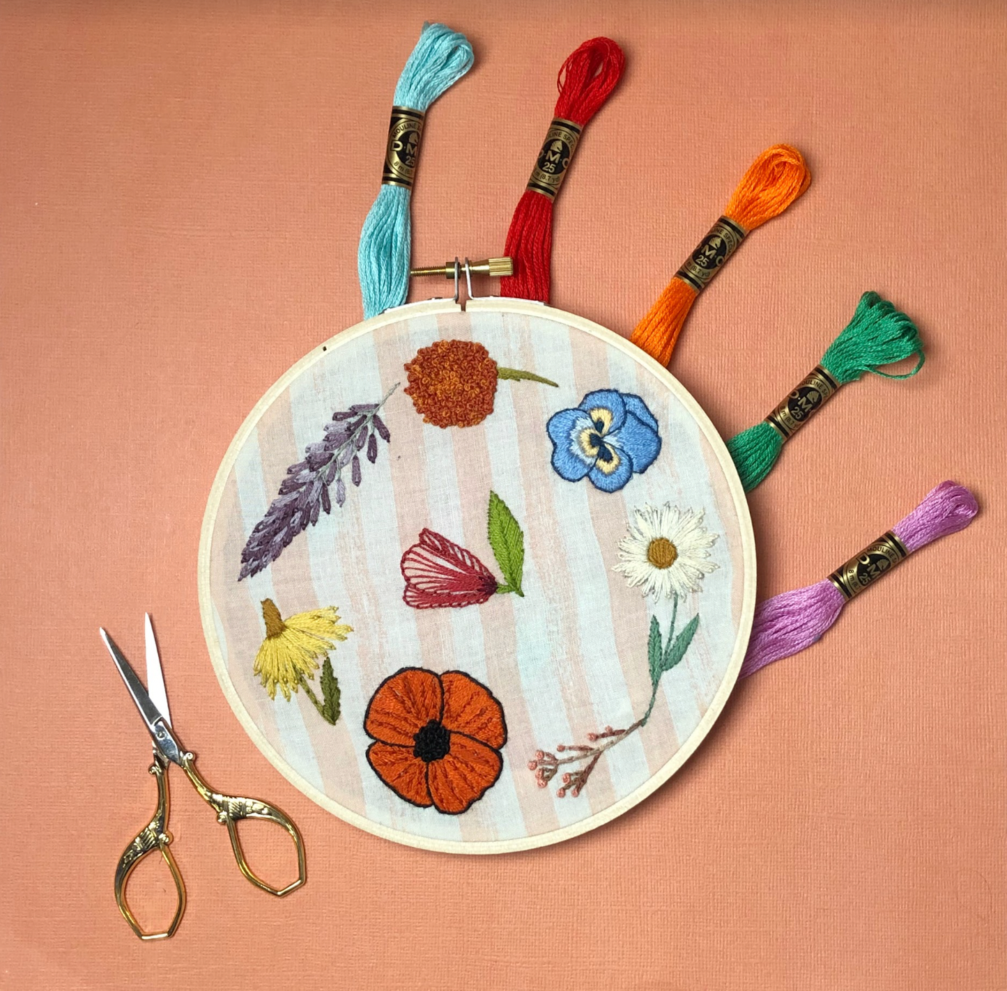 EMBROIDERY CLASS: Wildflower Embroidery Basics
