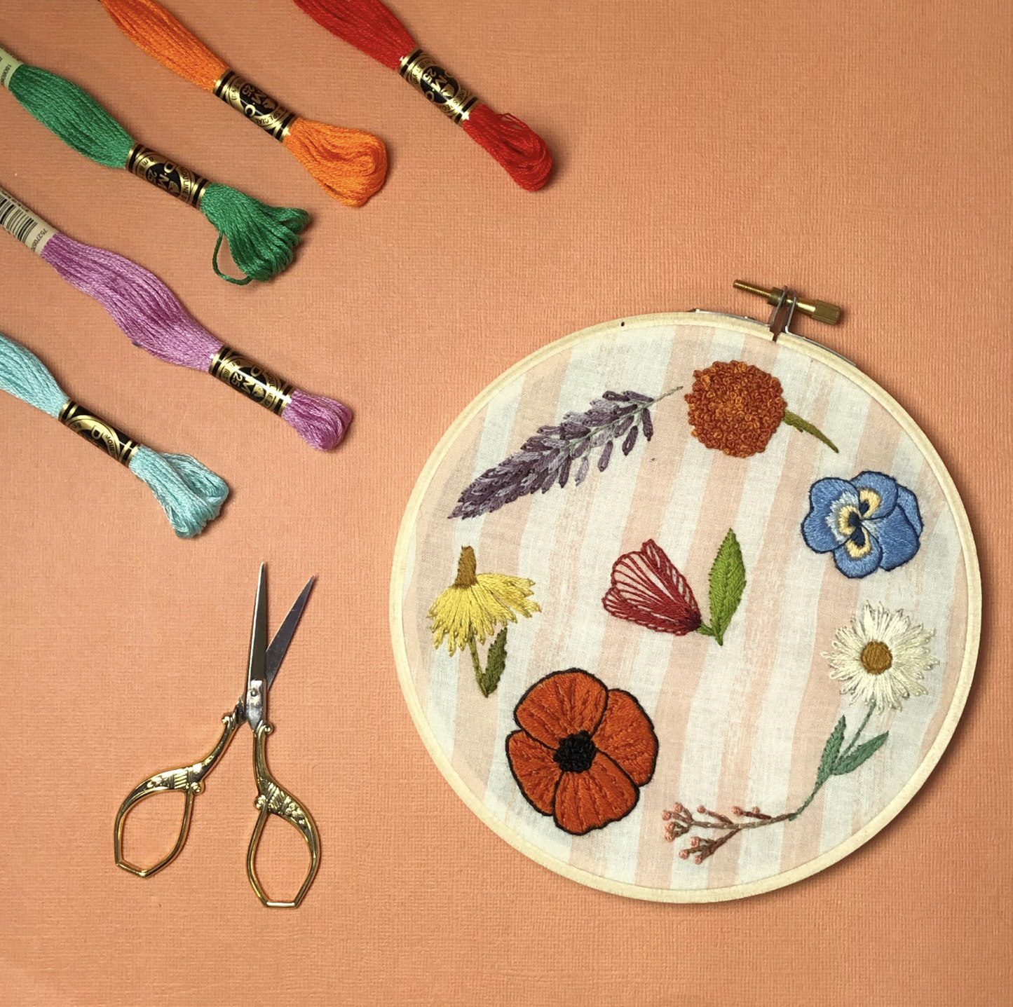 EMBROIDERY CLASS: Wildflower Embroidery Basics