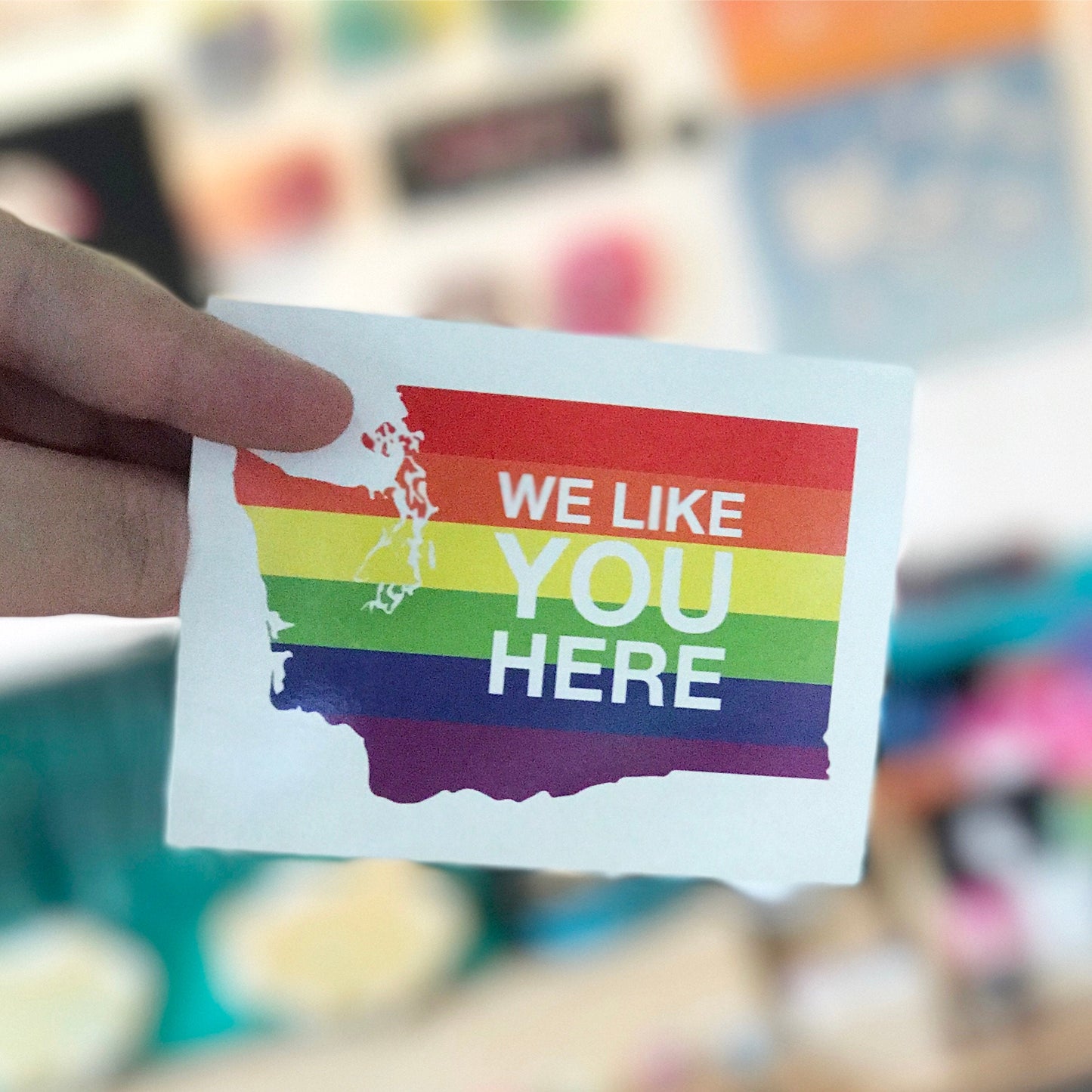 3x4 Sticker - We Like You Here