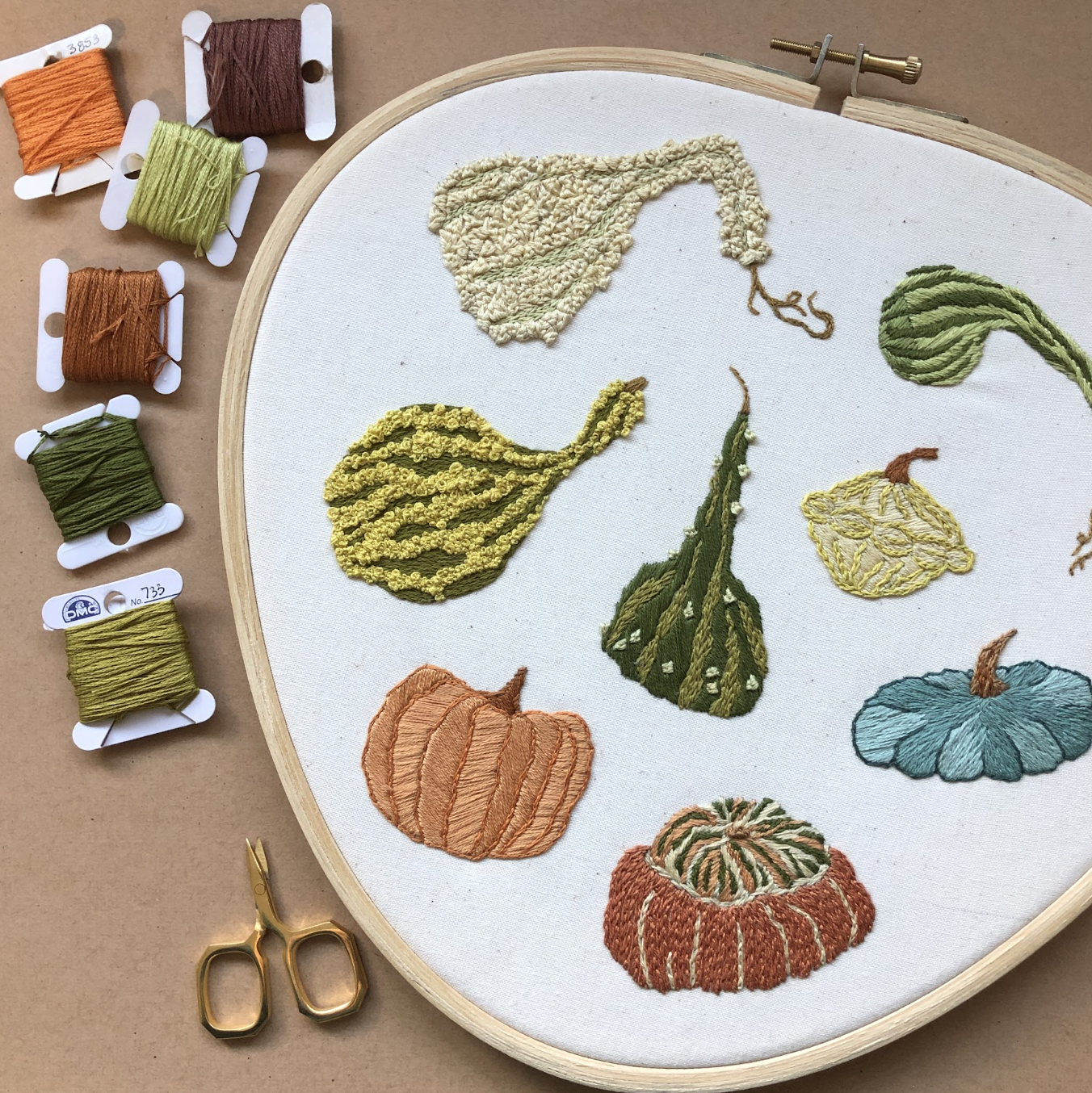 EMBROIDERY CLASS: Textural Gourds