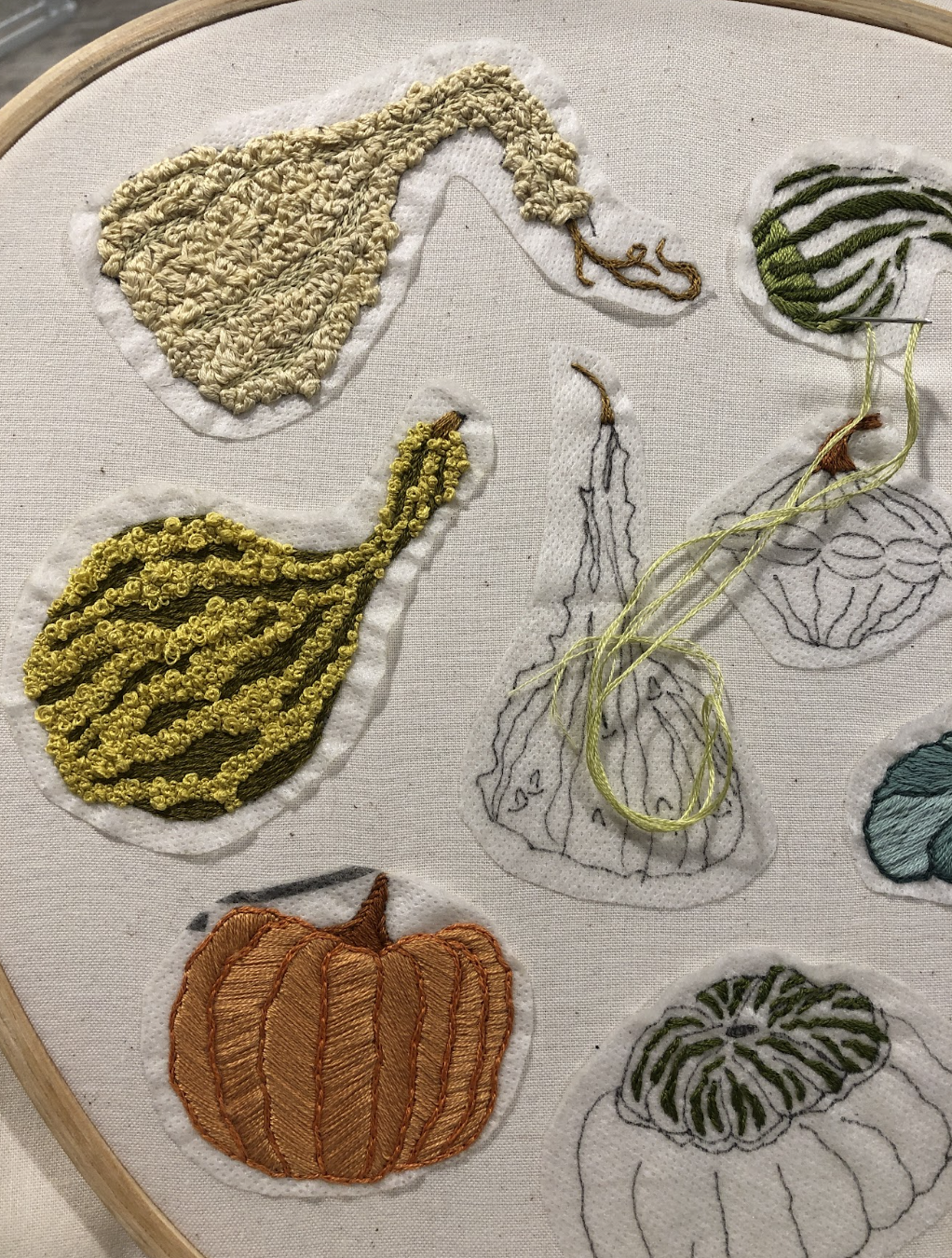 EMBROIDERY CLASS: Textural Gourds