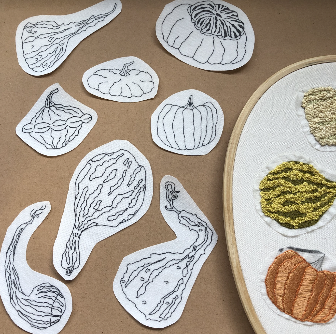EMBROIDERY CLASS: Textural Gourds