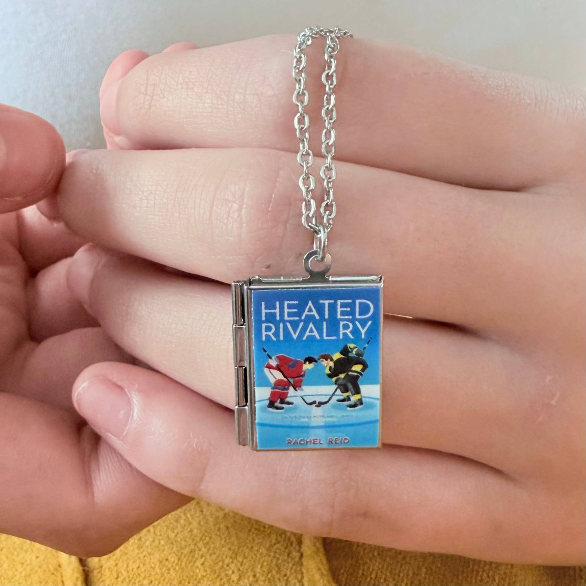 Book Locket Necklace - Heated Rivalry