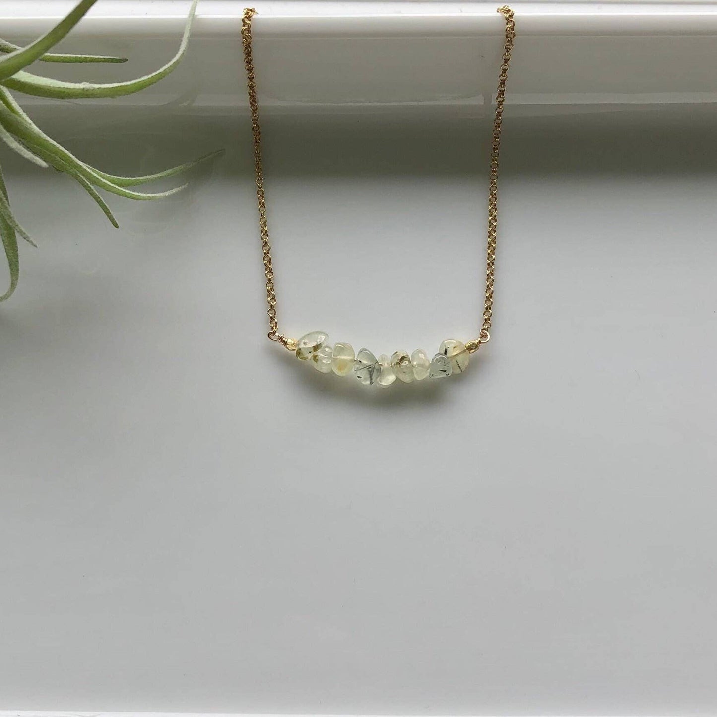 Prehnite Beaded Bar