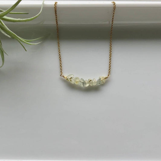 Prehnite Beaded Bar