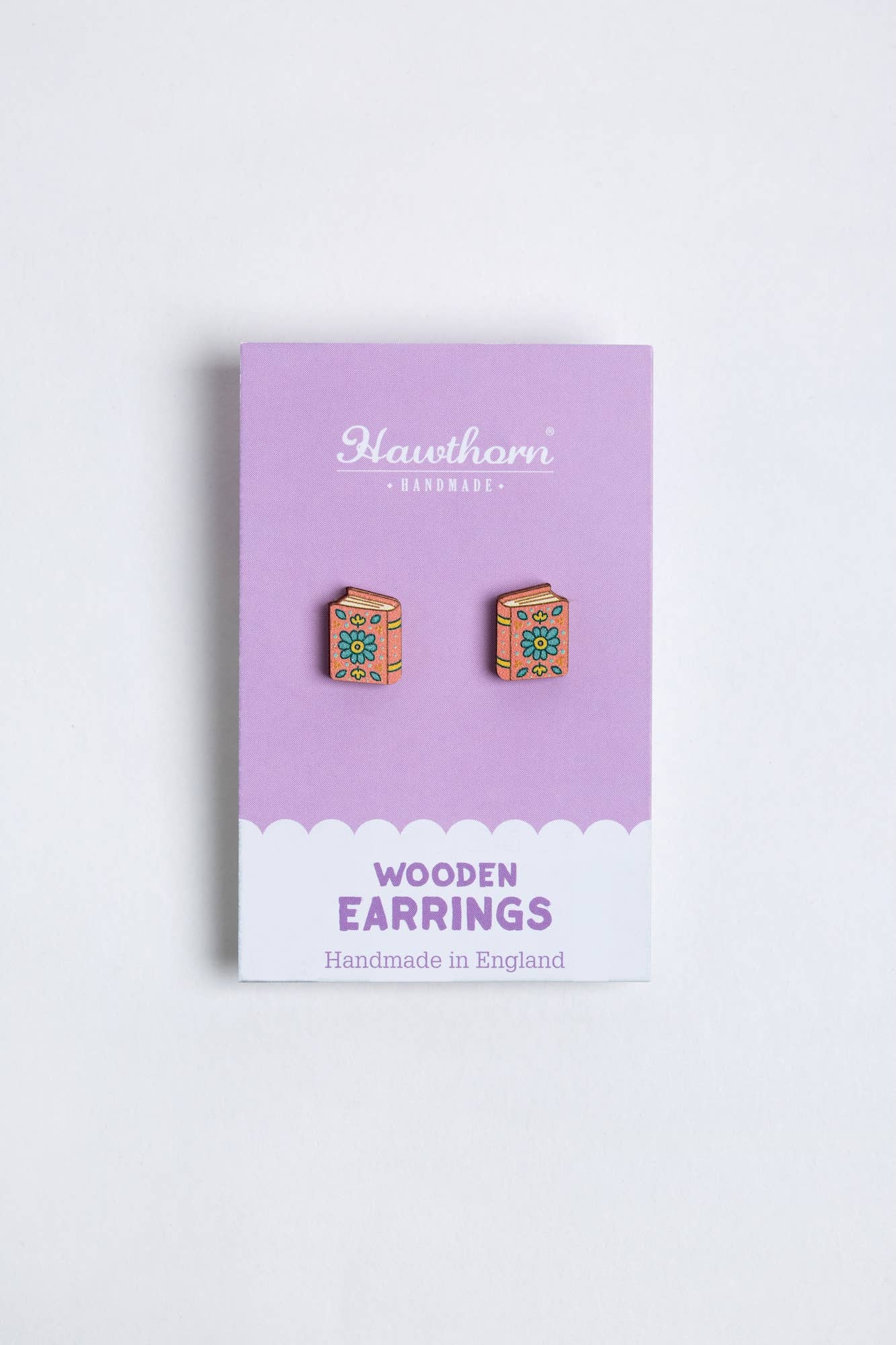 Book Wooden Earrings - Book Lover Jewellery