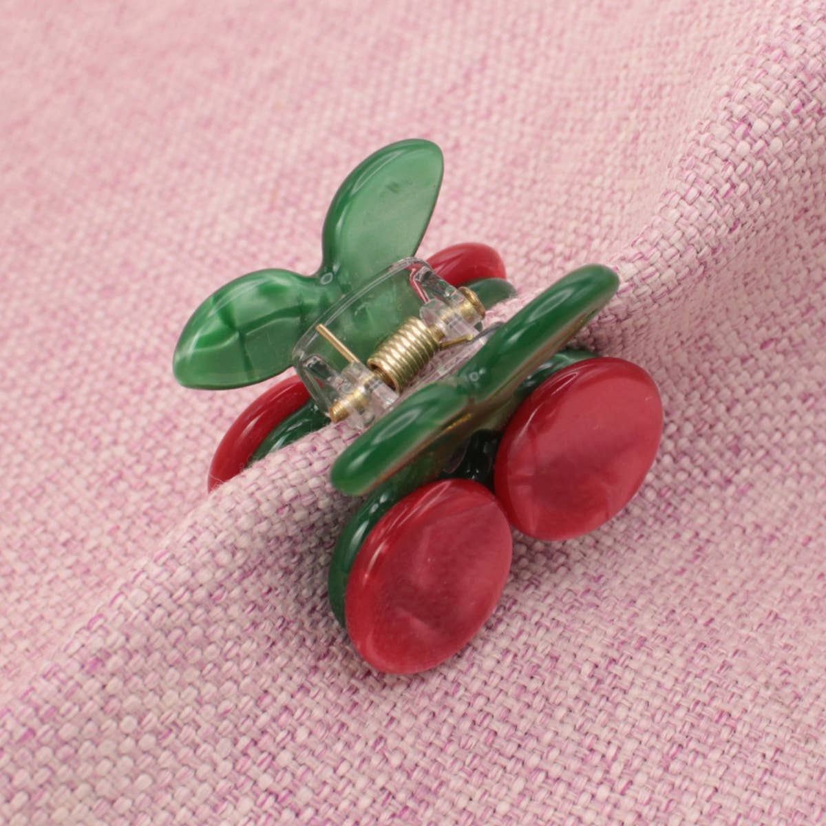 Mini Fruit Bowl Accents Cherry Hairclip