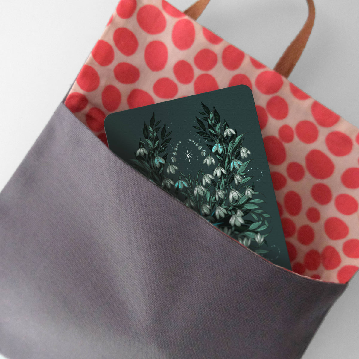 Kindle Holder Reversible | Ember Dot Cotton Canvas
