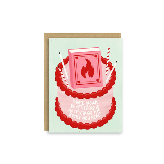 Spicy Bookish Birthday Card