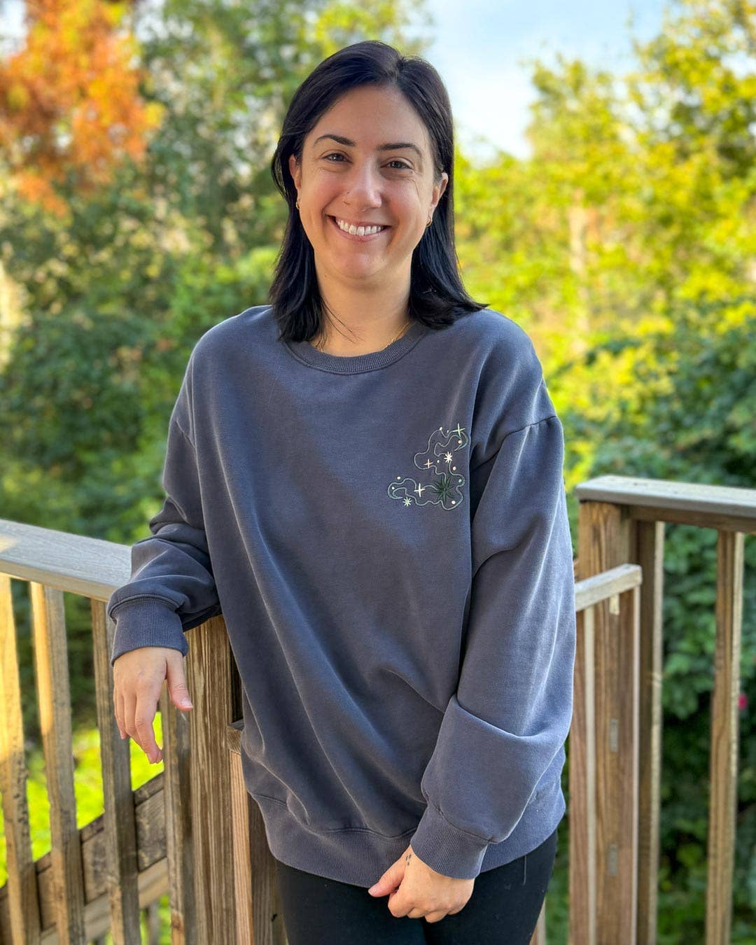 Celestial Dragon Embroidered Sweatshirt
