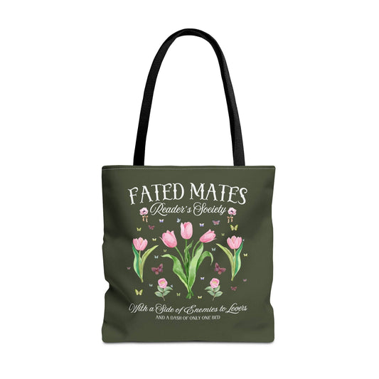 Bookish Romance Reader Tote Bag, Romantasy Romance Tropes