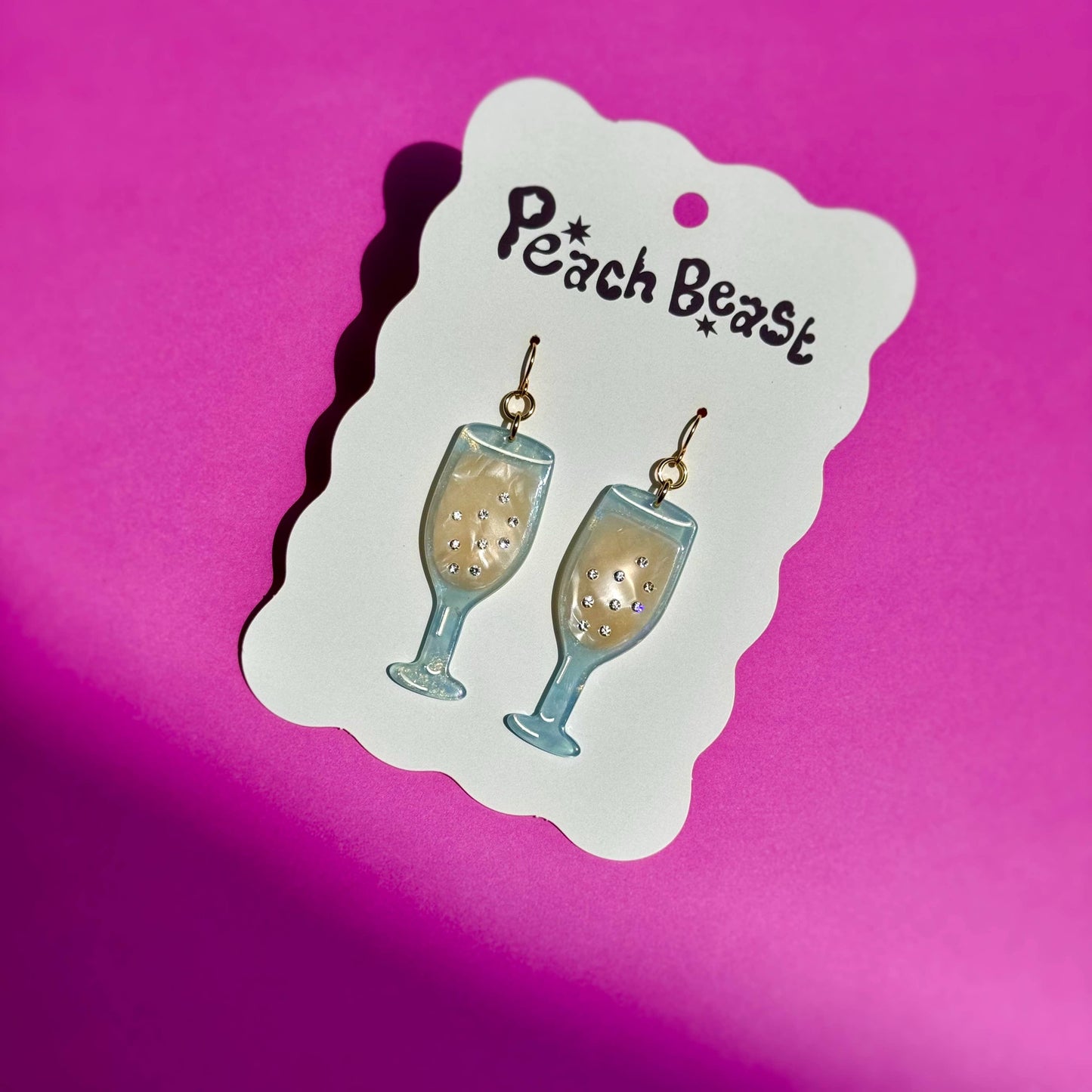 Champagne Rhinestone Statement Earrings