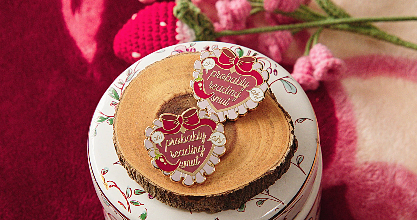 "Probably Reading Smut" Bookish Enamel Pin
