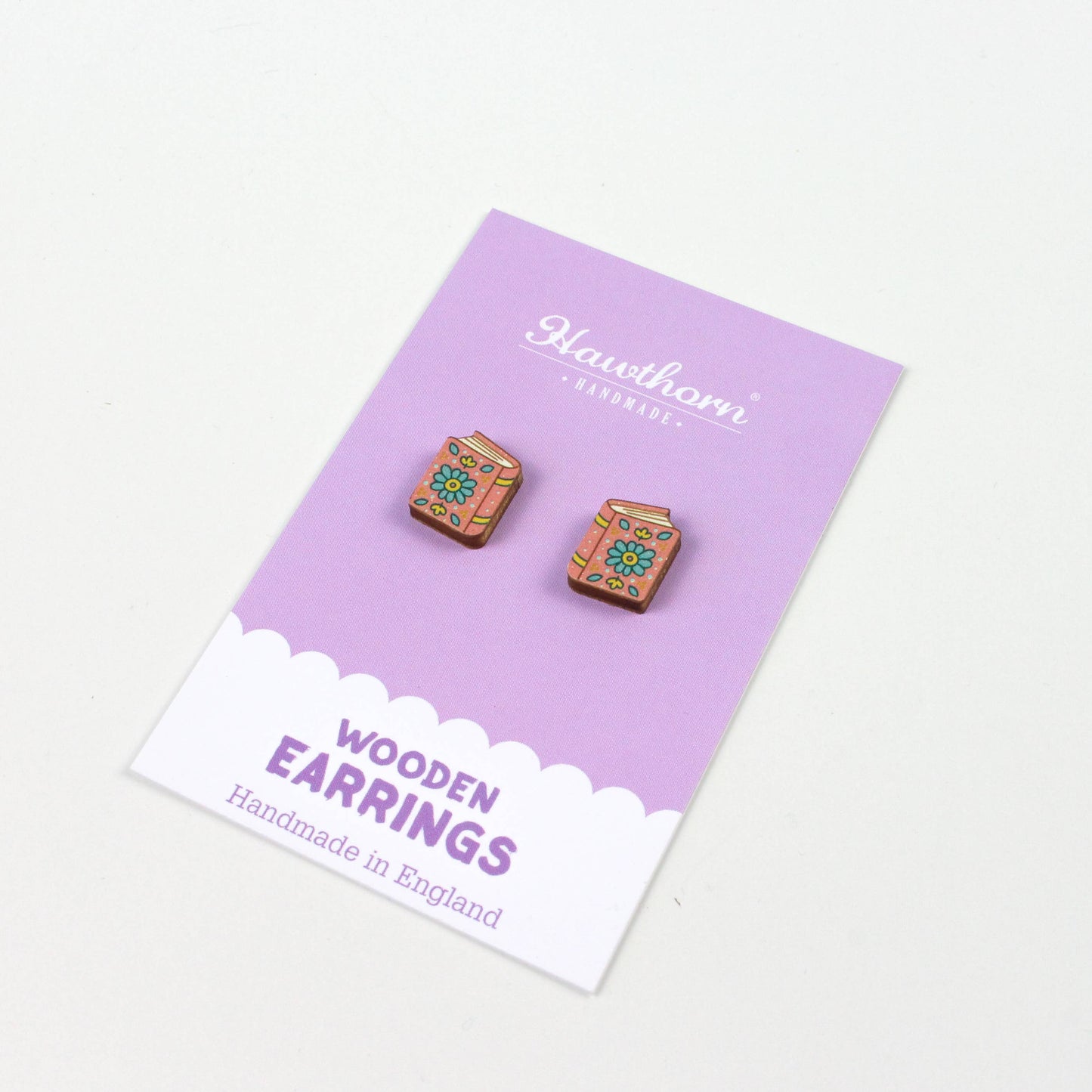 Book Wooden Earrings - Book Lover Jewellery