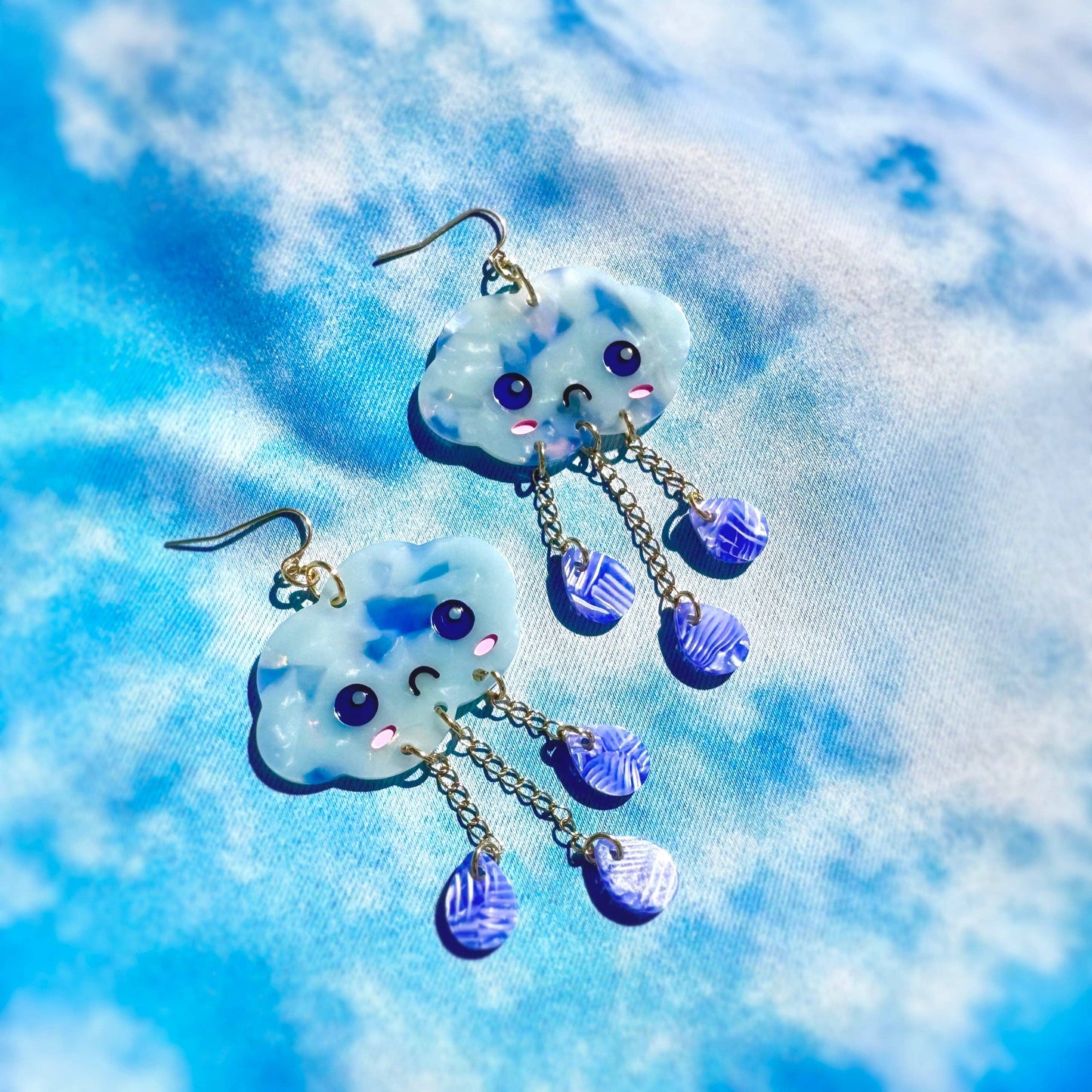 Crying Cloud Dangle Earrings