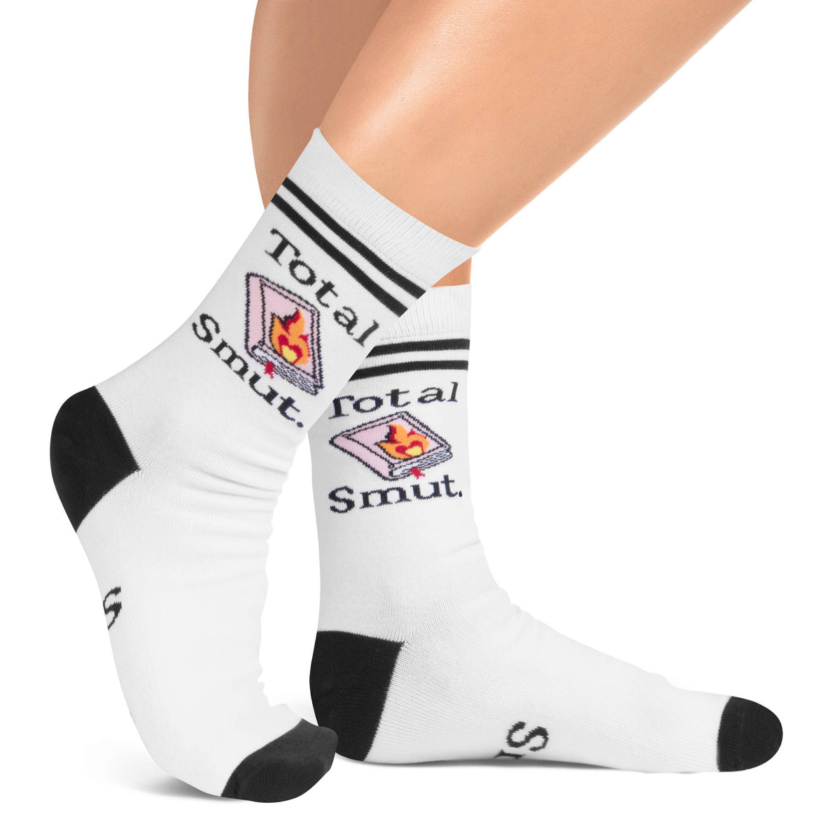 Total Smut Book Socks for Women who Love Reading Romance