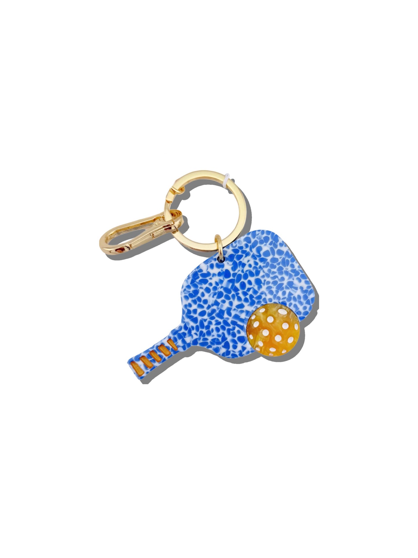 Hand-painted Pickleball Bag Charm & Keychain | Eco-Friendly