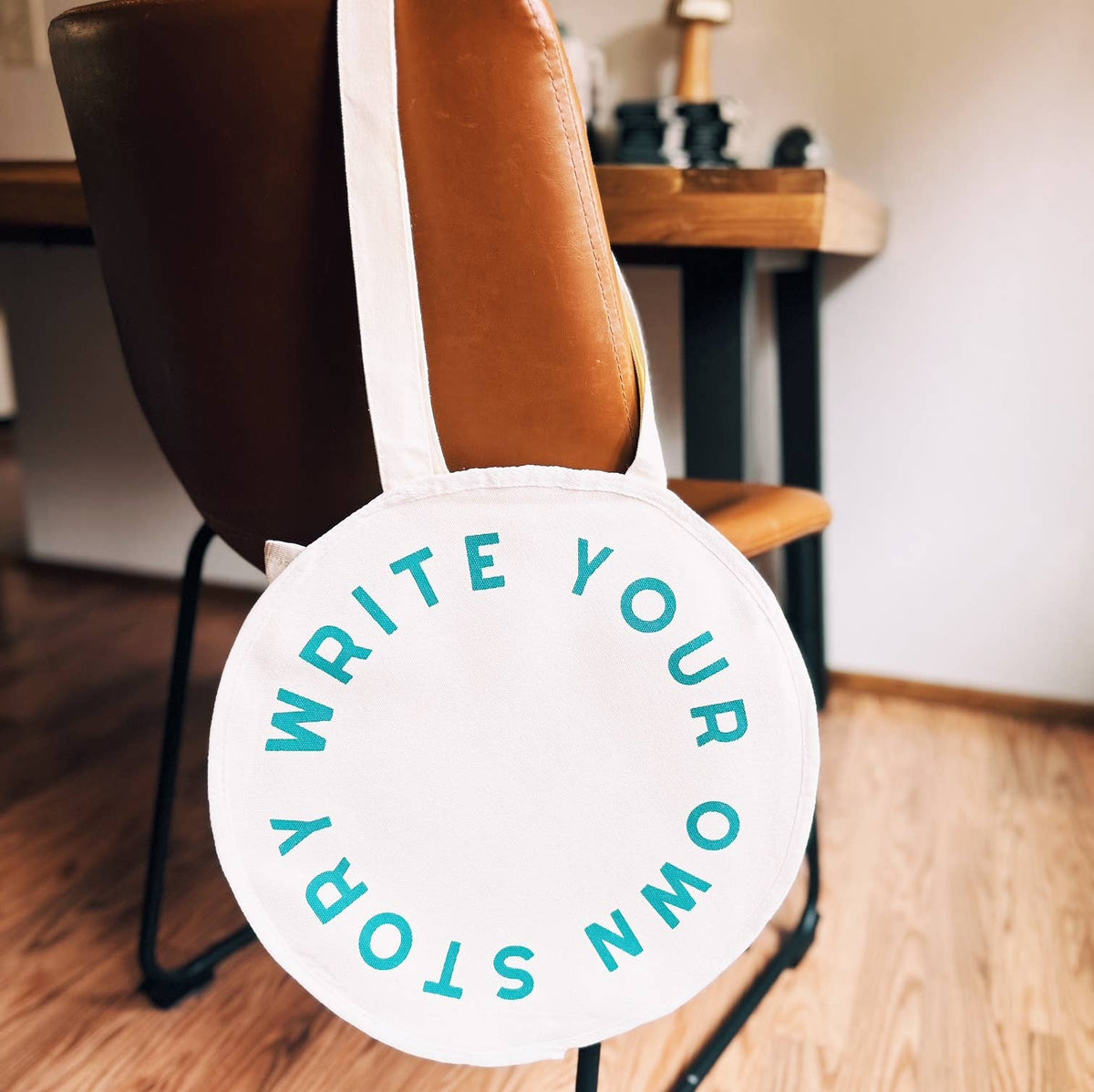 Write Your Own Story Circle Tote Bag, Totes, Canvas, Books