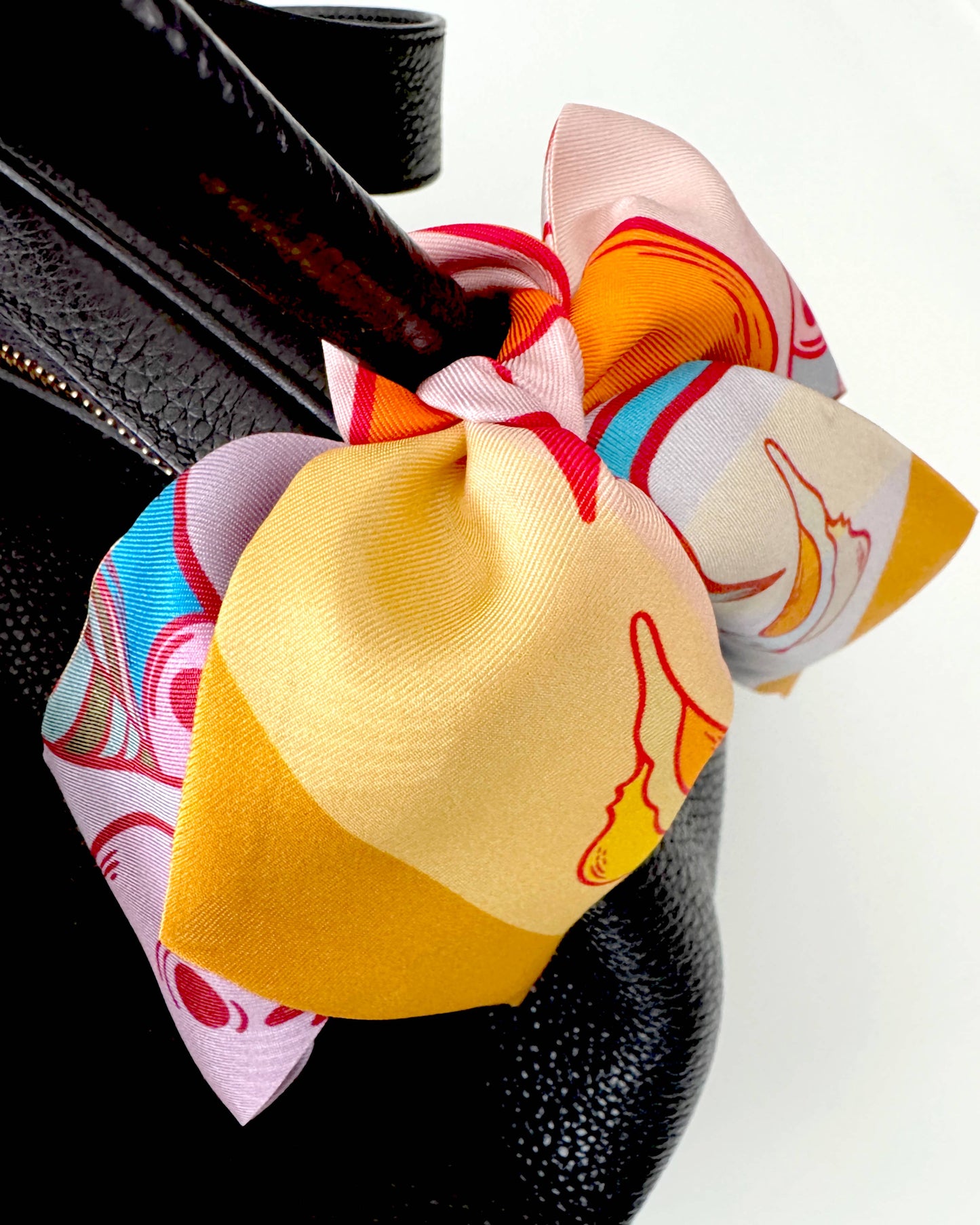 SKINNY SILK SCARF | Rainbow Birdies Accessory Scarf