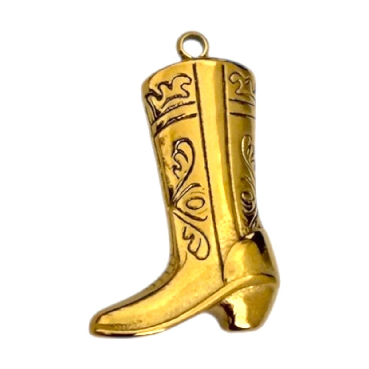 Single Charm - Gold Cowboy Boot