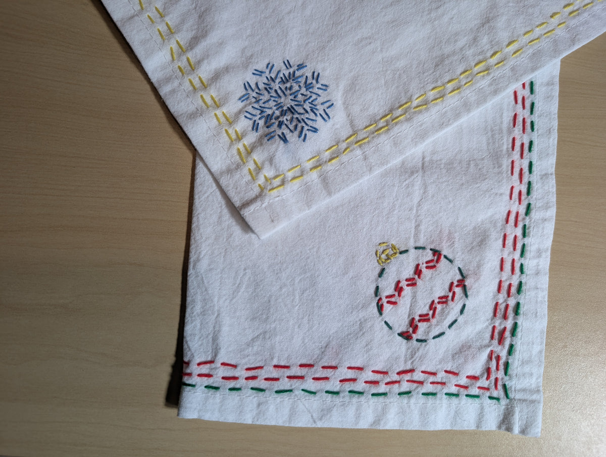 EMBROIDERY CLASS: Cocktail Napkin Workshop