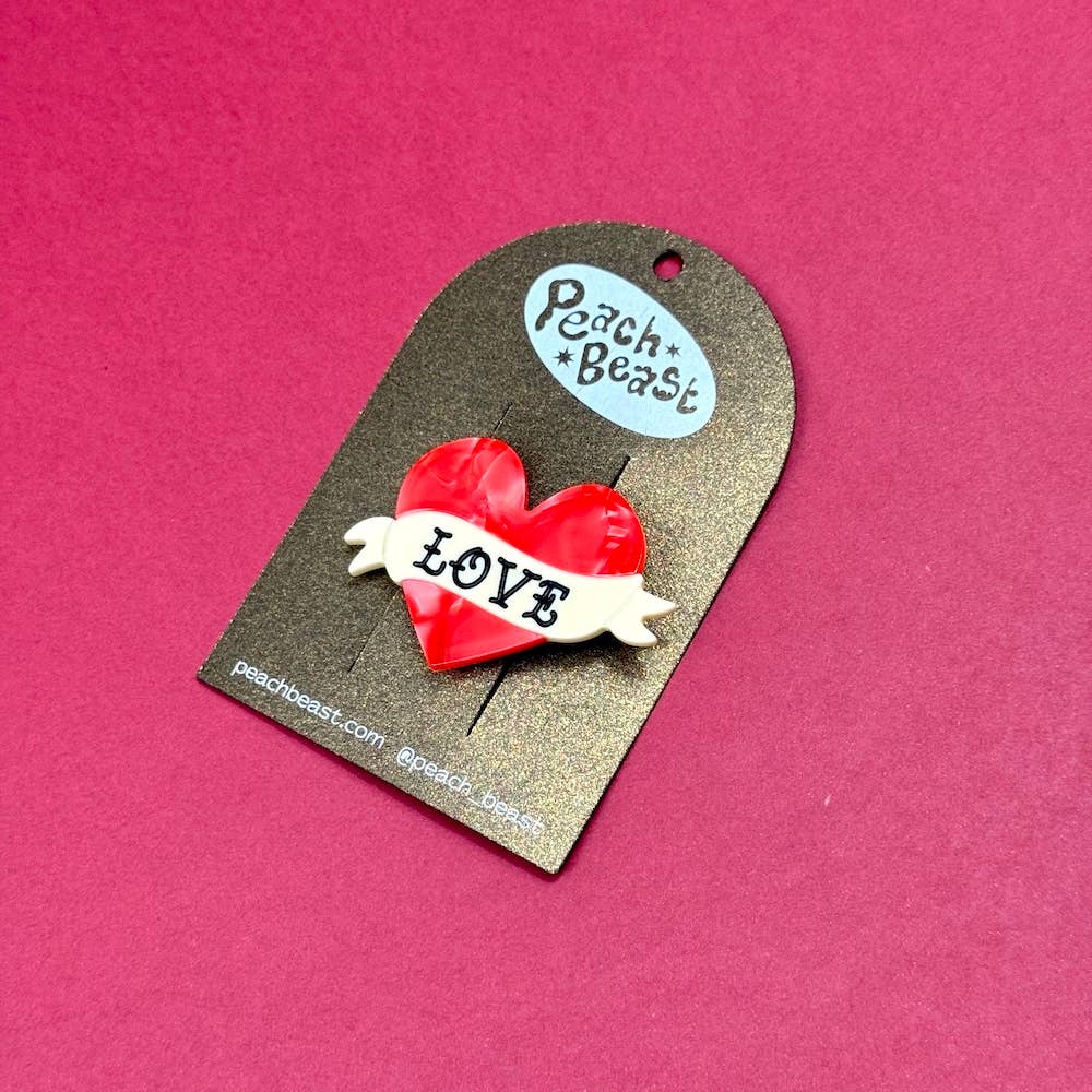Love Tattoo Hair Clip