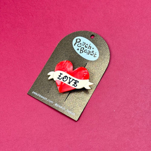 Love Tattoo Hair Clip